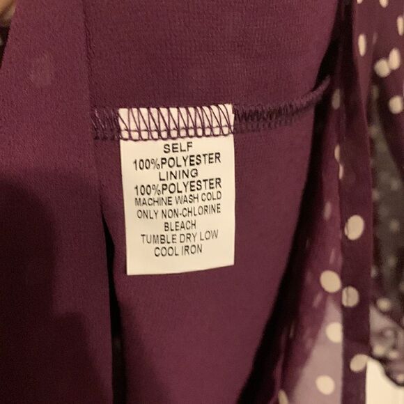 PapermoonāEUCāpurpleĀ polkaādotāblouseāSizeāSmall - Picture 4 of 5